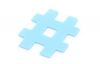 Dunk HCO1BLU Pack of Four 'Hashtag' Shaped Drink Coasters Modern Novelty Gift