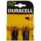 Duracell Alkaline Battery AAA Standard Size 4 Pack