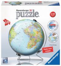 Ravensburger 12436 The World on V-Stand 3D Puzzle 540pc Jigsaw Children 12+