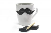 Dunk MNO1BW 2 x 100 Moustache Shaped Sticky Note Pad Includes White Pencil - New