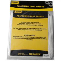 Mekanix 45/286 Polythene Dust Sheet 3.6m x 2.7m Home Decorating Accessories New