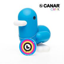 Dhink Dhink266-01 Canar 16cm Bird Design Saving Bank Piggy Kiddy Coin Bank Cyan
