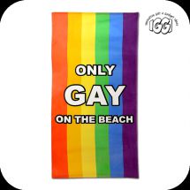 IGGI GH-91-885 'Reserved' Black And White Striped Novelty Beach Towel - New