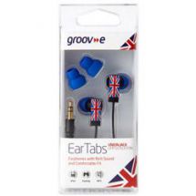 Groov-e GV-EB7 In Ear Bud Stereo Headphones Union Jack Design Red White Blue New