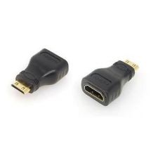 Lloytron A2010 Male Mini-HDMI to Female Full HDMI Adaptor Gold Plated New Black