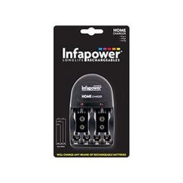 Infapower C007 Mains Powered Universal Black Battery Charger AA, AAA, 9V - New