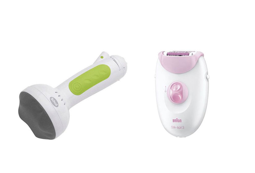 Scholl M Rolling Shiatsu Massager & Braun Silk-Epil Epilator