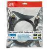 One for All CC4010 High Quality 1.5m High Speed HDMI Cable with Ethernet - New