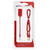 Groov-e GVAC2 3.5mm Jack Audio Cable Set Headphone Splitter Aux Male Lead - Red