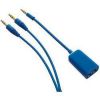 Groov-e GVAC2 3.5mm Jack Audio Cable Set Headphone Splitter Aux Male Lead - Blue