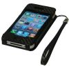 Groov-e Leather Carry Case iPhone 4 4S Screen Protector Cleaning Cloth Black New
