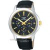 Pulsar PP6017X1 Quartz Analogue Movement Black Leather Strap Gents Watch - New