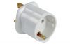 Mercury 429.829 Fused at 13A European Schuko to UK Travel Plug in Adaptor - Wht