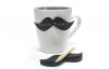 Dunk MNO1BW 2 x 100 Moustache Shaped Sticky Note Pad Includes White Pencil - New