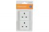 Mercury 429.907 European Schuko Socket Twin Pack EU & US Travel Adaptors - White