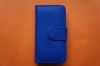 Generic iPhone 5 Leather Effect PU Protective Soft Flip Carry Case Cover - Blue