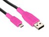 AVA RY715 USB A Standard to Micro USB B Cable Smartphone Charge Data Lead - Pink