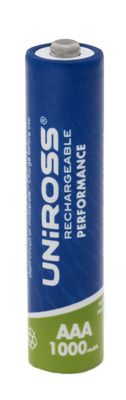 Uniross Rechargeable 1000mAh AAA Performance Batteries