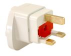 BoyzToys RY646 Gone Travellin' Worldwide to UK 3-Pin Travel Adaptor White - New