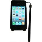 Groov-e Leather Carry Case iPhone 4 4S Screen Protector Cleaning Cloth Black New