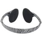 Urbanz SNAKZ Grey Black Snake Print Over Ear Headphones