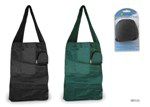 KS Brands BB0105 1 Nylon Travel Shopping Bag Foldable Reusable Black Green Mixed