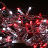 Christmas Decoration Lights Skiing Santa 10 LED Wreath White Blue Multi Function