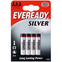 Eveready Silver AAA Size R03 Standard 1.5v Batteries