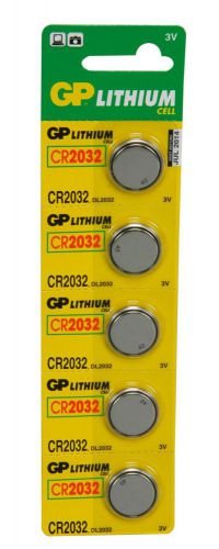 GP 656.264 Blister 5 Pack of CR2032 Watch/Clock/Remote Control/Key Fob Batteries