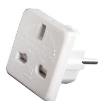 Mercury UK 3-Pin to 2-Pin To European Mains Plug Travel Adaptor 429.831