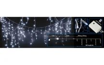 QTX 155.423 240 LED String Icicle Lights White With Controller 8 Sequences Blue