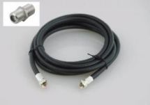 Lloytron A418 Satellite TV Cable 5m Extension Lead Nickel Plated Connector Black