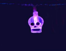 Qtx 155.524 Halloween High Quality Skulls Design LED Battery String Lights