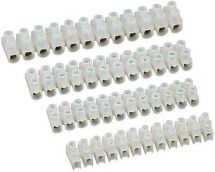 AV:Link 786.404 Electrical Terminal Blocks 12 way 4.8/12.0mm 16A T16A60B Clear