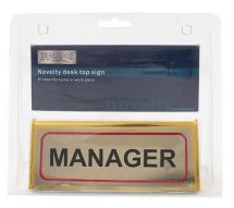 BoyzToyz RY332 Novelty Desk Sign Gold Colour Assorted Manager Managing Director