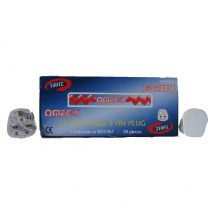 Omega 21051 Single 13A Fused UK 3 Pin 230v Standard Mains Electrical Plug White