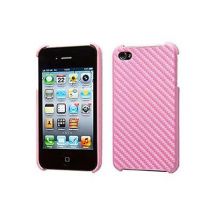 Groov-e GVIPHONE4CF iPhone 4/4S Carbon Fibre Mobile Phone Protective Case - Pink