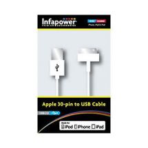 Infapower P010 Apple 30-Pin to USB Data Transfer And Charging Cable 1m - White