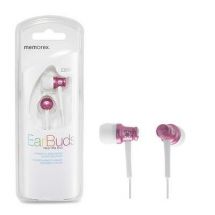Memorex EB50 In Ear Canal Bud Type Stereo Headphones Compact 9mm Drivers - Pink