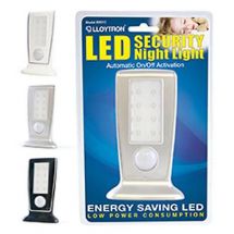 Lloytron B9312 Long-Life LED Security Night Light Wall Mounted or Free Standing