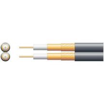 Mercury 807.028 Twin Economy Foam Filled Satellite/TV Coaxial Cable Black - 100m