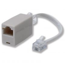 Phonapart BK4509 RJ11 UK Plug to RJ45 Socket Line Telephone Adaptor - White
