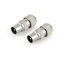 Lloytron A411 Male Co-Axial Coax Antenna Aerial Cable Lead Plugs Plugs Twin Pack
