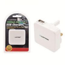 Lloytron A1581 USB Mains Charger Universal Voltage 1000mA Output iPhone iPod New