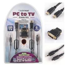 Lloytron A2601 PC to TV Connector 5m HDMI Lead Gold Plated Optical Audio Cable