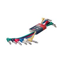 Stagg SPC015LE Pack of 6 Multi Coloured 1/4