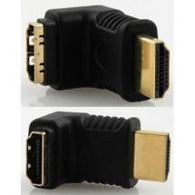 Lloytron A513 90 Degree HDMI Adaptor Male Female HD Lead Connector Plug Black