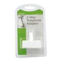 Lloytron A440 Standard UK Telephone Socket Double Adaptor Splitter - White New