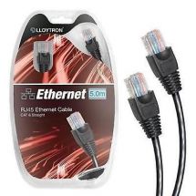 Lloytron A2523 5.0m Cat6 High Speed Ethernet Cable RJ45 8P8C 500Mhz New - Black