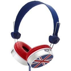 Groov-e GV-700 Designer Over Ear Stereo Headphones Jackz Union Jack Red White